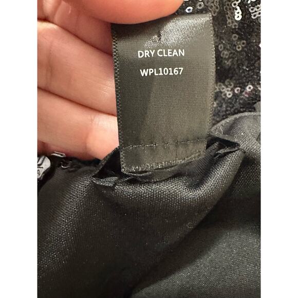 Aqua black sequin sleeveless  mini dress size M - Picture 5 of 14